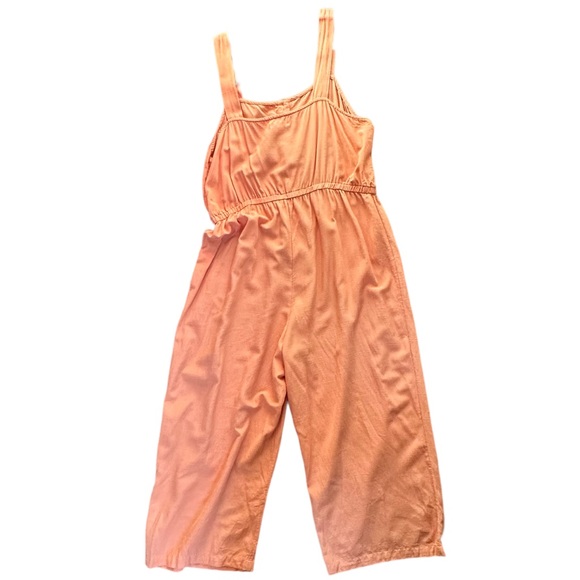 Lauren Conrad Summer Romper Jumpsuit Cropped Button Down Peach Women's Size L - Picture 2 of 8